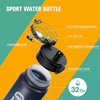 32oz Motivational Water Bottle with Time Marker Chug Lid Leak Proof BPA Free Tritan Wide Mouth Custom Logo Plastic Water Bottle