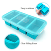 Hot Selling Freeze Soup or Sauce Makes 4 Perfect 1cup Portions Large Silicone Tray with Lid
