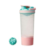 600Ml Multi Purpose Portable Clear Cute Plastic Shaker Water Bottle for Protein With Mixing Ball Infuser