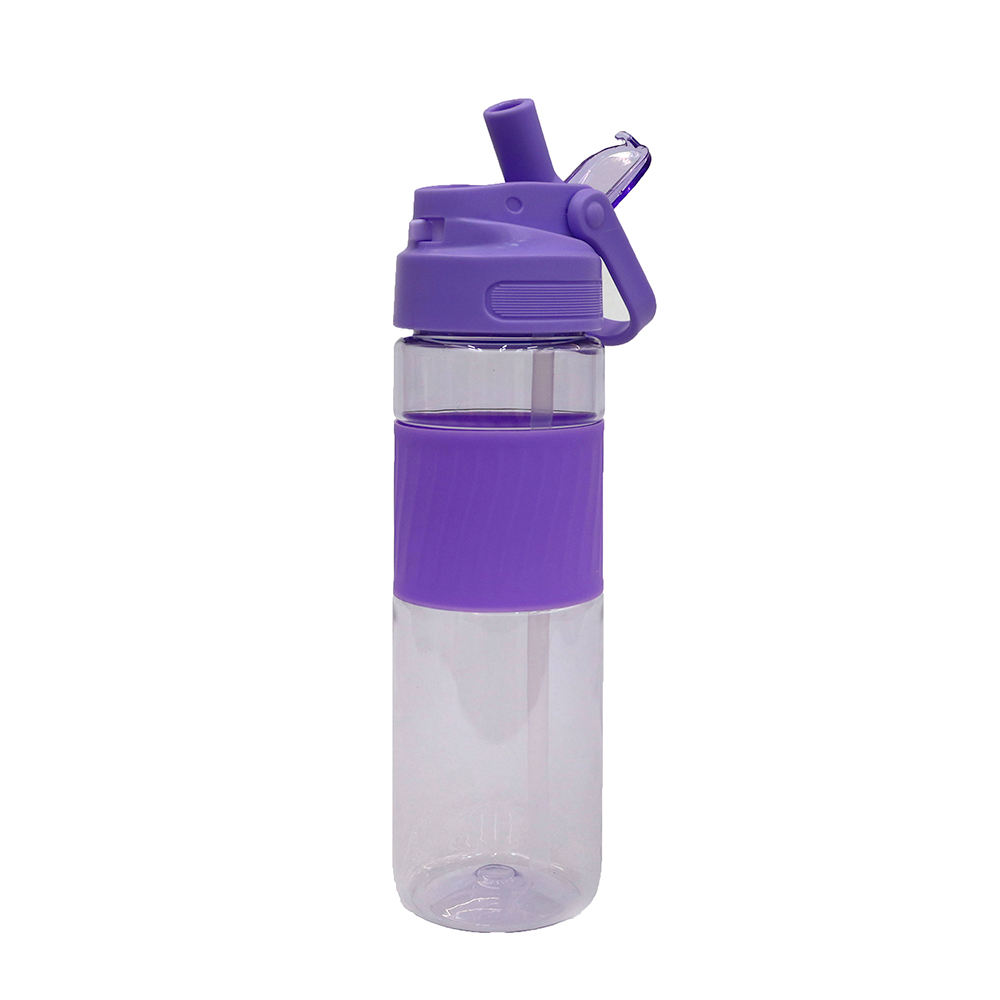 700 ml Outdoor Travel Sports Fitness Portable Anti-Fall Anti-Side Leakage Practical Plastic Cup With Straw