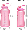 2022 New Product Gym Custom Logo 64oz 2L Motivational Water Bottle Straw With Time Stamp Straw Filter Plastic Bottle
