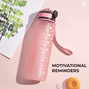 Factory Wholesale Water Bottle With Time Marker 32 Oz Motivational Gym Water Bottle With Time Marker