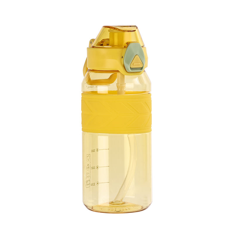 High Quality 750Ml Wide Mouth Transparent Portable Plastic Water Drink Bottle With Handle Rope