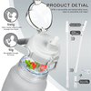 Custom BPA Free 2l Half Gallon Fitness Gym Sports Clear Plastic Motivational Water Bottle with Time Marker and Straw