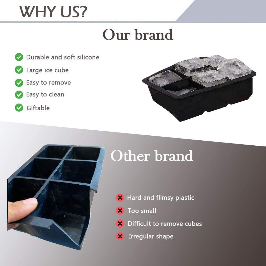 Silicone Food Grade Heat Resistence Square Shape Chocolate Mold Ice Tray Silicone Cubes