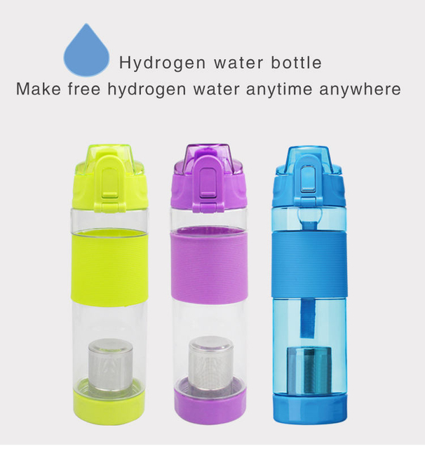 650ml Portable Mineral Plastic Tritan Hydrogen Rich Alkaline Water Bottle With Filter