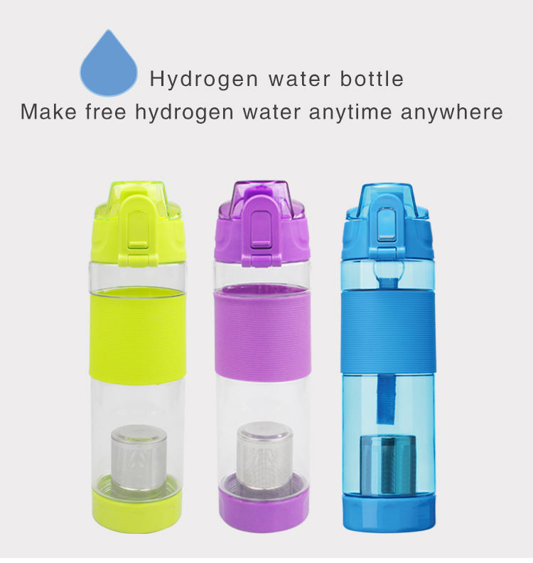 650ml Portable Mineral Plastic Tritan Hydrogen Rich Alkaline Water Bottle With Filter