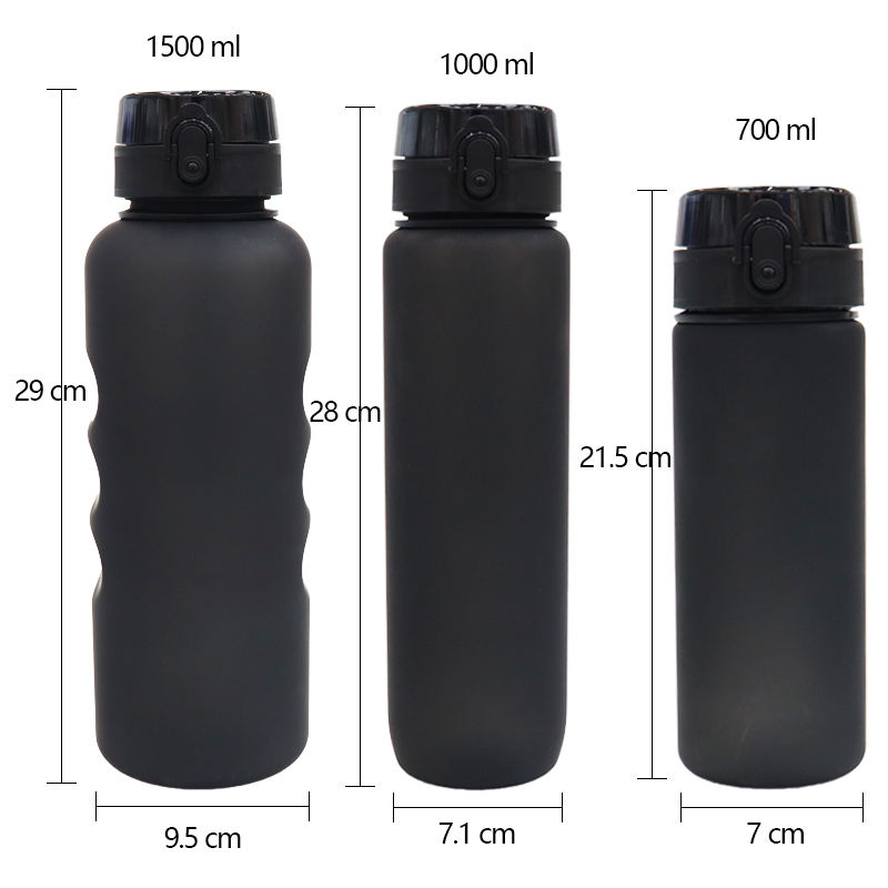 1500Ml 1.5 Liter Big Size Leakproof Tea Infuser Outdoor Portable Plastic Gym Water Bottle With Rope