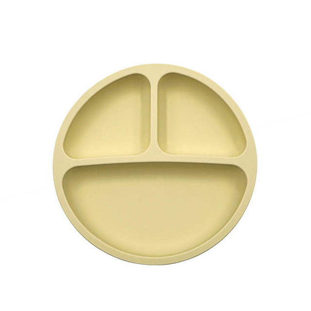 Unbreakable Tableware Non Slip Toddler Feeding Silicone Divided Kid Plate