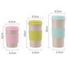 Hot Item Mini Wheat Fiber Coffee Cup with Silicone Lid Coffee Cup