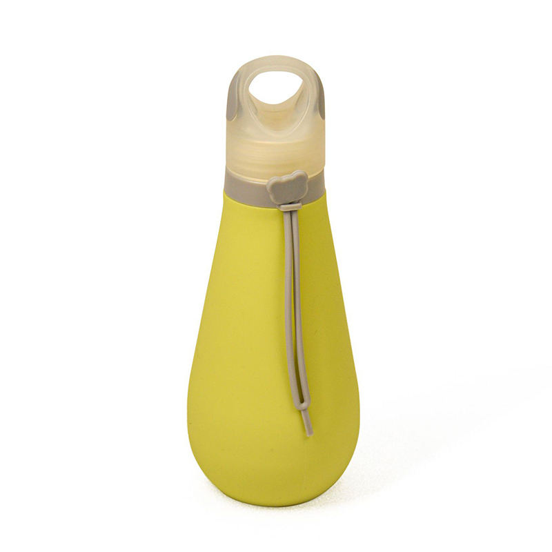 Oem 500Ml Direct Drinking Colorful Cute Collapsible Foldable Silicone Water Bottle for Girls