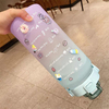 Bouteille Deau Motivante Trio Botella Motivacional De Agua Bottles 2000Ml 64Oz Motivational Tracker Water Bottle