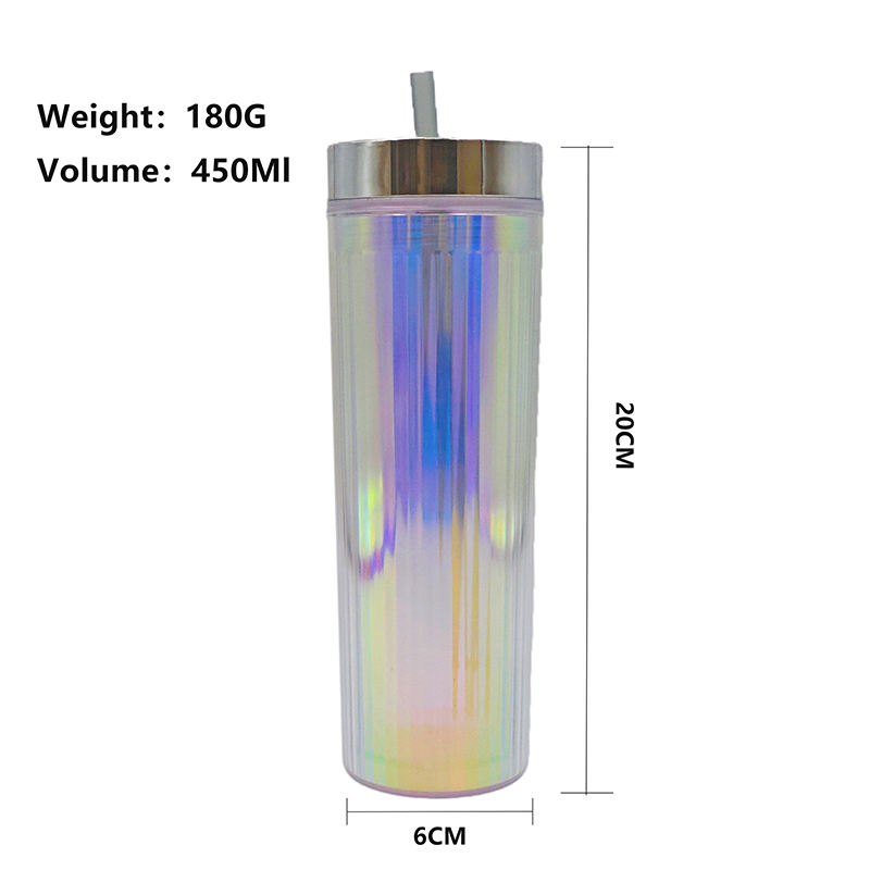 Wholesale Custom Party Straw Glitter Plastic Tumbler Colorful Cup Personalized Coffee Tumblers