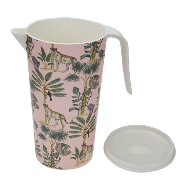 2024 Fashion Plastic Bamboo Fiber Water Drinking Jug With Side Handle