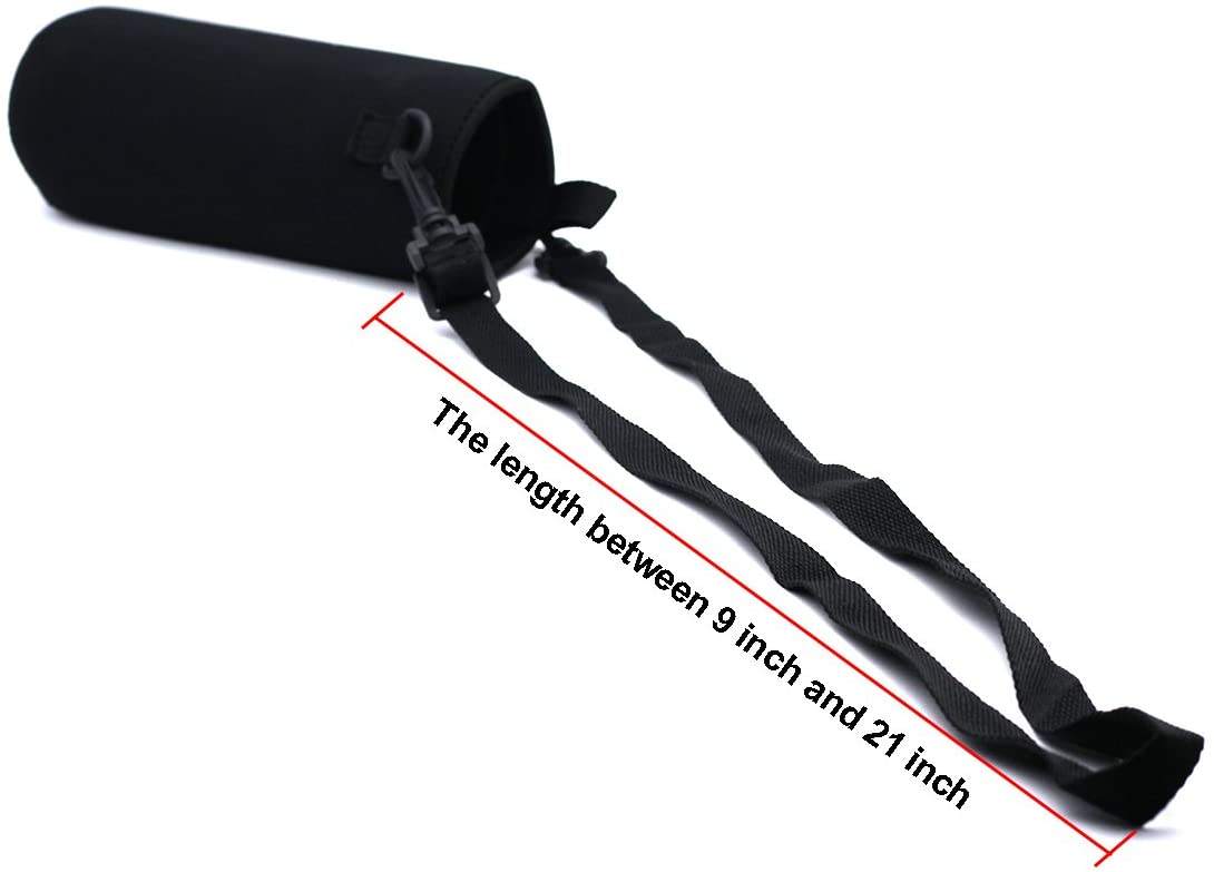 Neoprene Water Bottle Sleeve With Reminder Insulator 32oz Bottle Cover Holder Carrier with Shoulder Strap