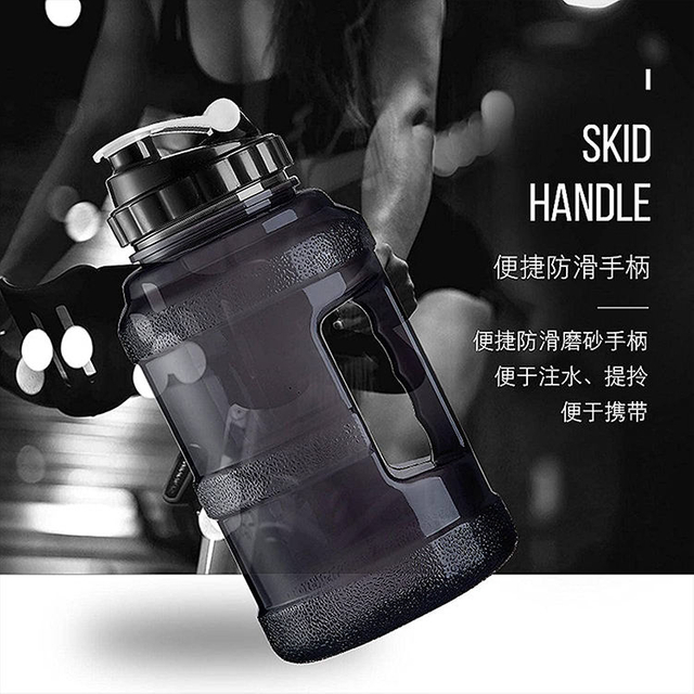 Factory Wholesale 2.2L Food Grade Plastic Super Big Capacity Ton Cup Gym Sports Water Drink Bottle for Sports Outdoor