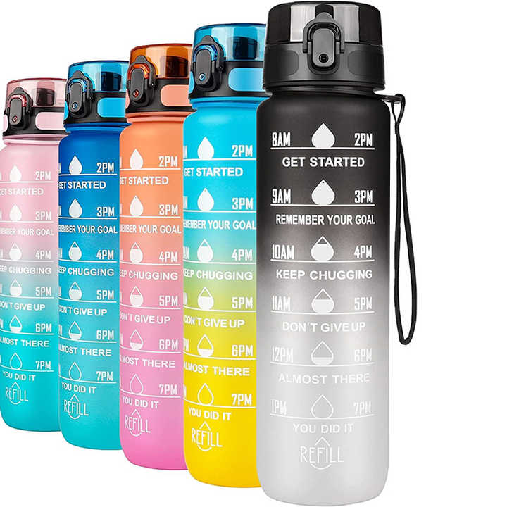 Custom 32oz Wide Mouth Sports Travel Leakproof Tritan Bpa Free Plastic Water Bottle with New Lid