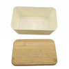 Eco Friendly 1-layer Storage Food Corn Fiber Lunch Box With Bamboo Lid