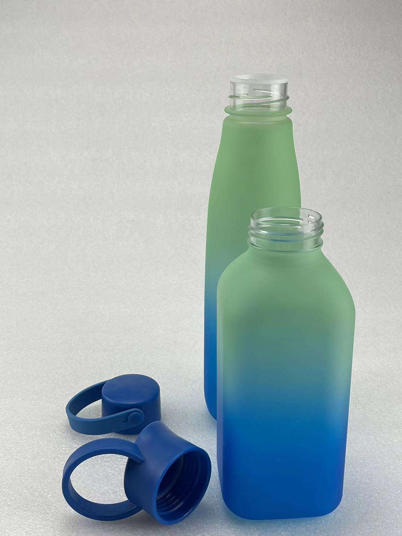 1000ML Gradient Color Water Cup Bowling Cup Large Capacity Sports Water Cup Lid Leakproof