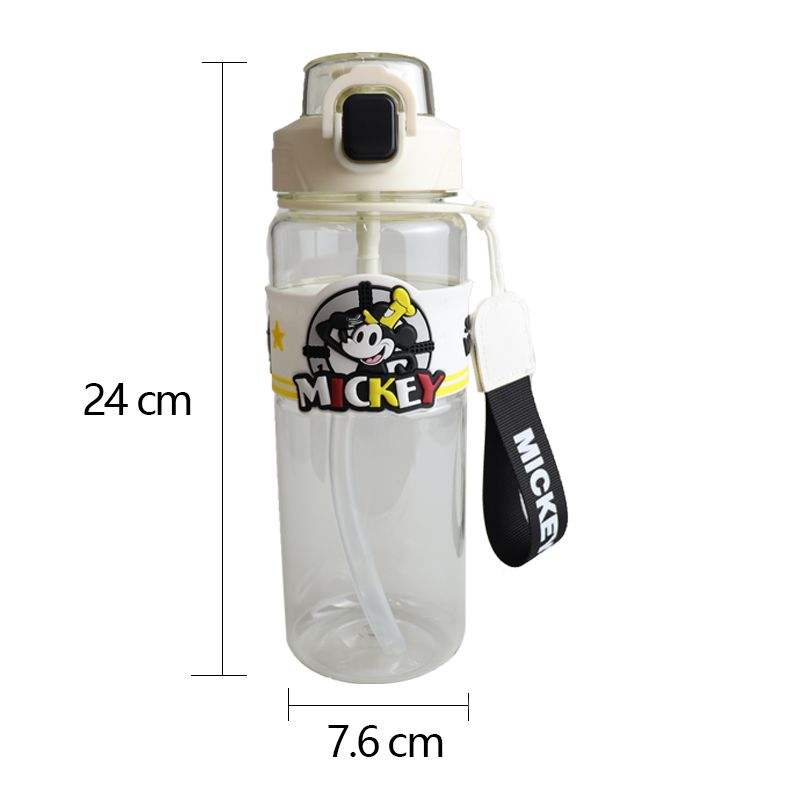 26oz Customize the Color and logo 800ml Plastic Water Cup with Straw and Cartoon Style Silicone Anti-scalding Ring