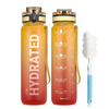 1L 32OZ Gym Water Bottles Motivational Sport Water Bottle BPA Free with Time Marker Wide Mouth Plastic Water Bottle