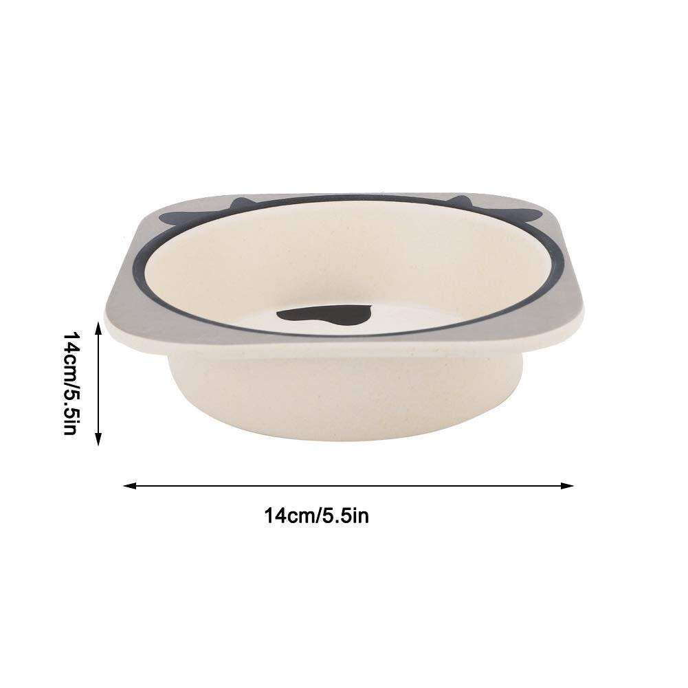 Customized Design Toddler Baby Kids Feeding Cartoon Bamboo Fiber Dinnerware Sets Dishwasher Safe Plate Bowl Cup Spoon Fork Set