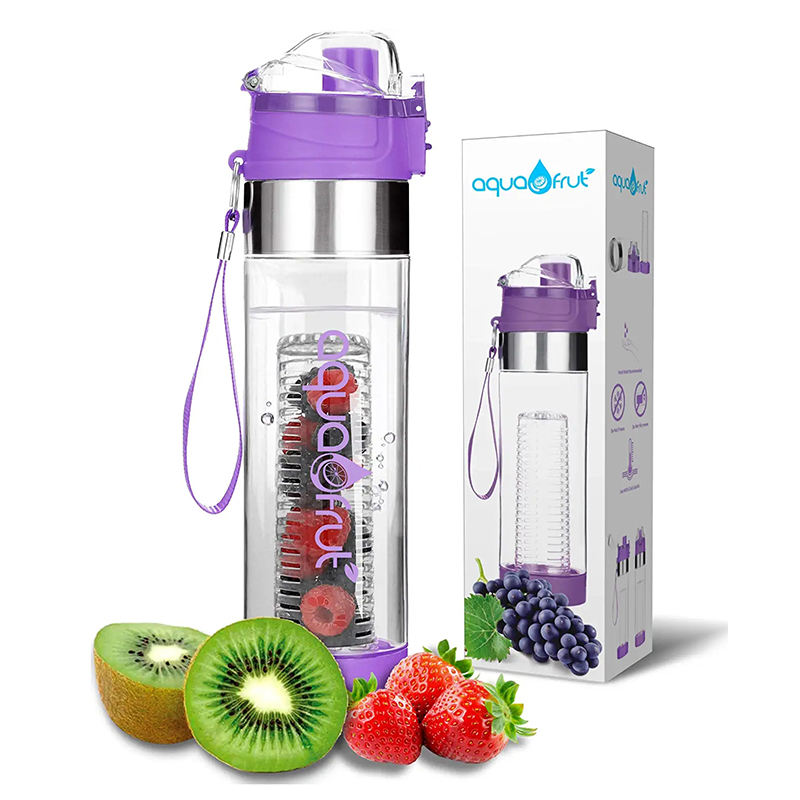 2025 Tritan Plastic Drink Water Bottle Fruit Infuser Bpa Free Lemon Infuser Water Bottle With Filter