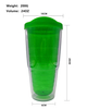 Wholesale Custom Acrylic Tumbler 24oz Double Wall Acrylic Clear Skinny Tumbler Bottle With Straw Clear Plastic Drinking Cup