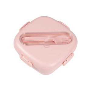 Large Capacity 650ml Square Bento Box RPET Material With Forked Spoon Lunch Box