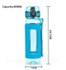 Portable Wide Mouth Colorful Tritan Bpa Free Plastic Gym Drinking Water Bottle 800Ml Bottles