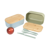 1.2L Eco Friendly Leakproof Bamboo lid RPET Material Kids School Bento Lunch Box Food Container