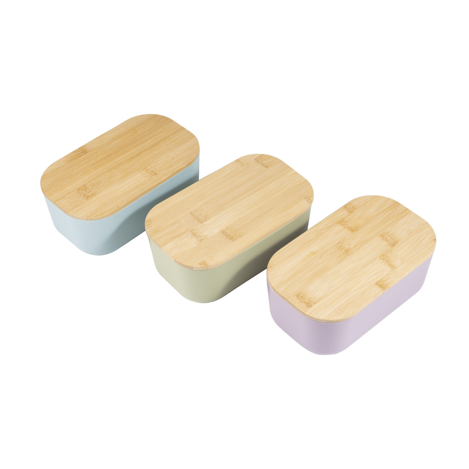 1.2L Eco Friendly Leakproof Bamboo lid RPET Material Kids School Bento Lunch Box Food Container