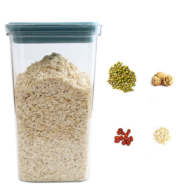 Customized 70oz Large Capacity Transparent Square Tall Storage Box with a Rotating Locking Buckle and Leak Proof Lid