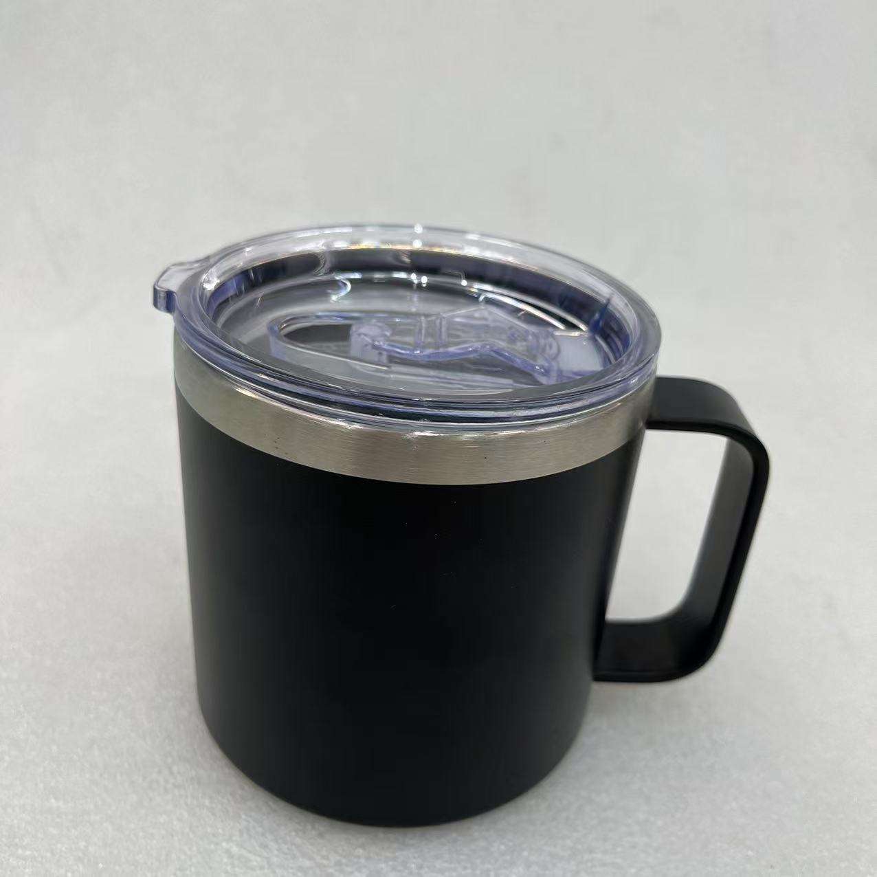 Hot Selling 450Ml Double-Walled Vacuum Insulated Stainless Steel Coffee Mug with Handle 304 Metal Tea Mugs Beer Drinking Cups