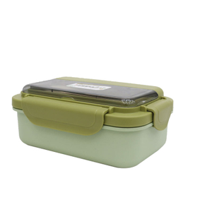 1100ml Large Capacity Food Grade Plastic Lunch Box for Children and Adults Equipped with a Dining Spoon