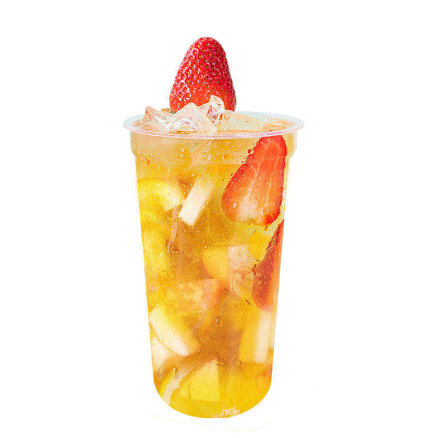Custom Disposable U Shape Insjection Coffee Milk Tea Cups Cold and Hot Drink Plastic Cup Clear Frosted PP Cup with Lid