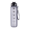 Customized logo Popular 32oz Sports Water Bottle with Time Scale Lines and a Straw