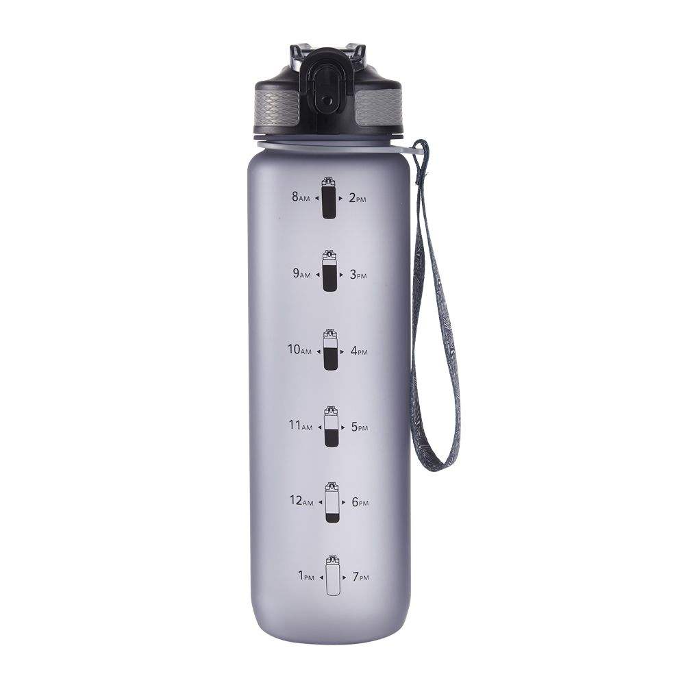 Customized logo Popular 32oz Sports Water Bottle with Time Scale Lines and a Straw