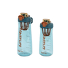 1000ml Plastic Water Bottle with a Fruit Strainer and a Leak-proof Button Switch Suitable for Sports and Gym Water Cup