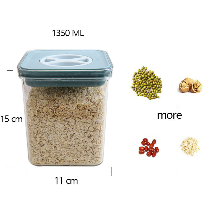 Storage Box for Home Use Made of PET Material with a 46oz Large Capacity Transparent and Equipped with a Leak Proof Lid