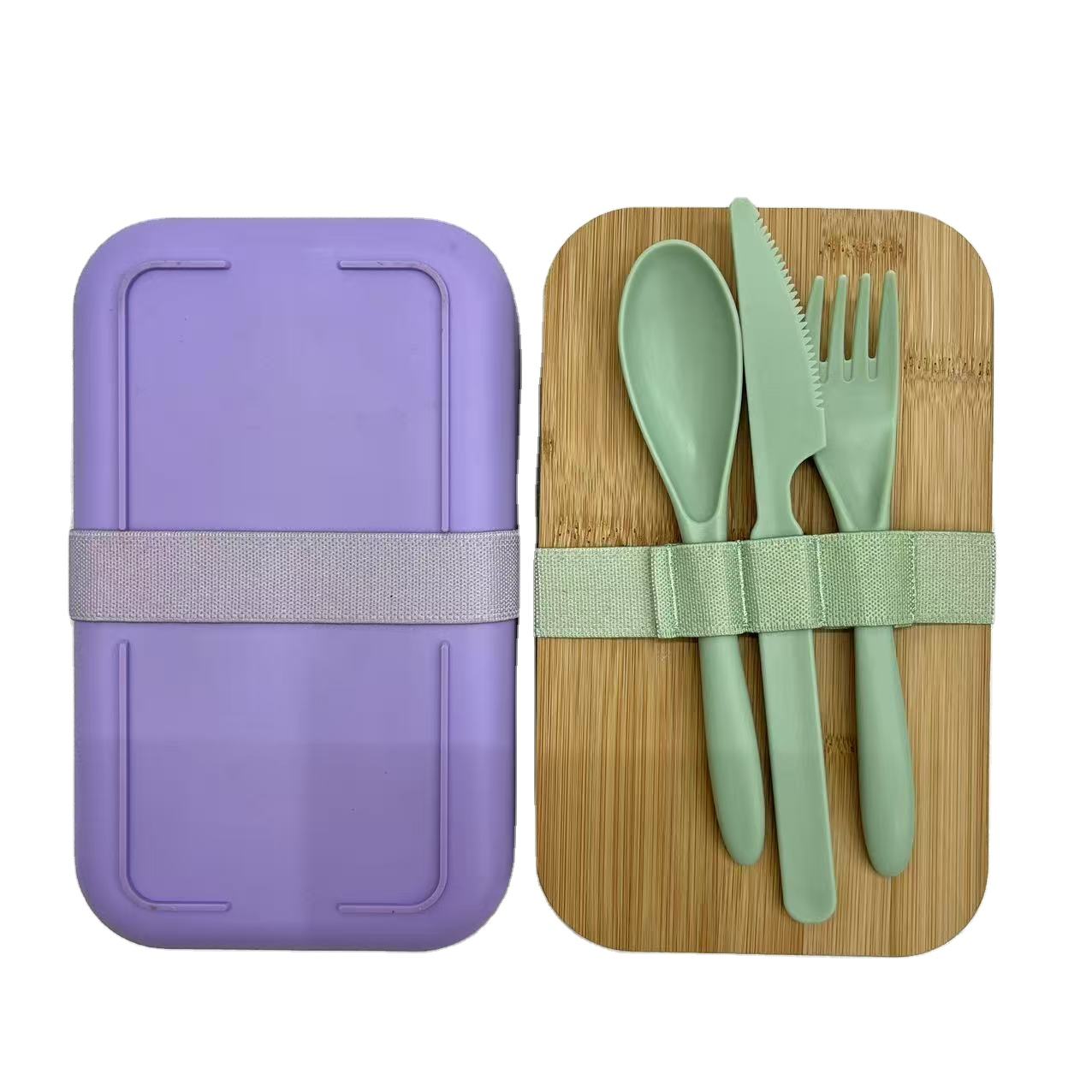 1000ML Lunch Box With Bamboo Lid Kid School Adult Office RPET Lunch Bento Box