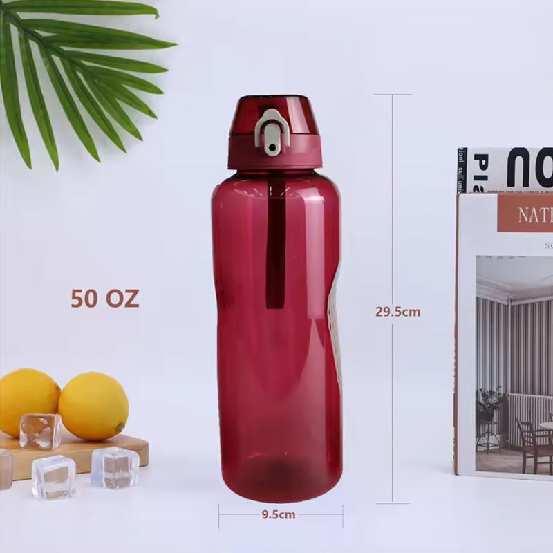 High Quality 0.7L 1.5L 2.2L Eco Friendly Transparent Tritan Plastic Water Bottle With Strap