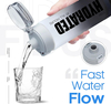 Wholesale 32oz Motivational Water Bottle Outdoor Custom LOGO BPA Free Wide Mouth Plastic Sport Water Bottle