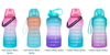 32oz Motivational Fitness Sports Tritan Water Bottle with Time Marker & Flip Top