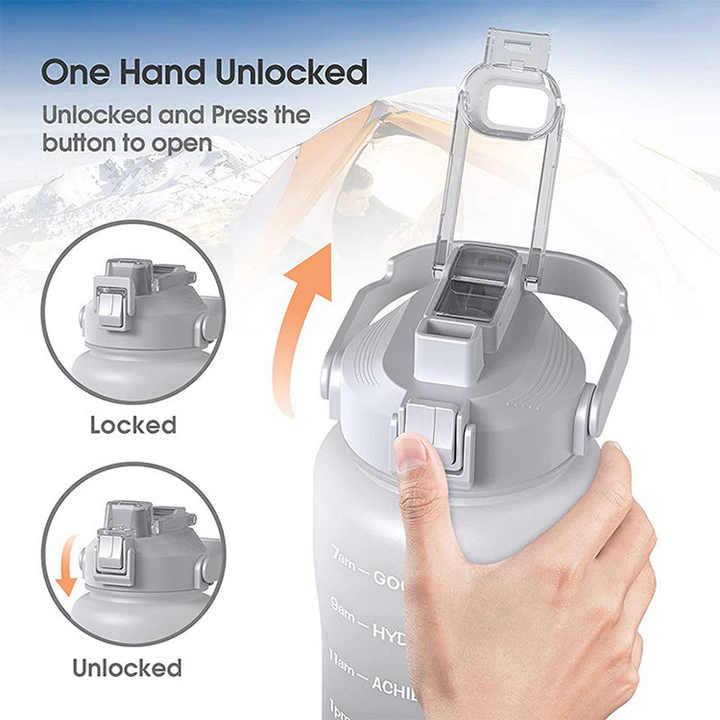 Bouteille Eau Sport Botellas Para Agua Personalizadas Plastic 2200Ml Sports Plastic Water Bottle With Handle Bottles