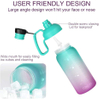 2023 New Large Capacity Bottle Motivational Transparent 1.8L Gym Sport Jug Portable Bpa Free Plastic Water Bottle