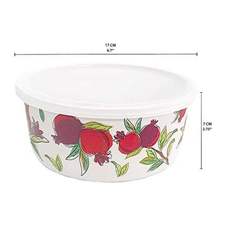 2023 New Material Eco-friendly RPET Plastic Bowl With PP Lid 3 Sets Customize Colors and Patterns