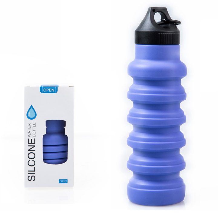 Wholesale Botella De Agua Plegable Custom Logo Bpa Free Portable Foldable Drink Bottle Silicone Collapsible Water Bottle Bulk