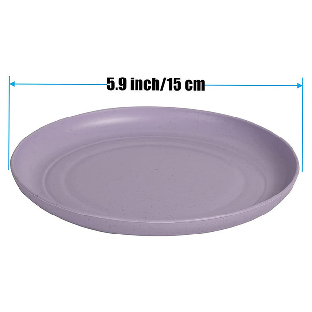 RPET Plato De Paja De Trigo Custom Kitchen Wheat Straw Dinnerware Set Dinner Plates