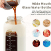 Eco-Friendly 64oz Half Gallon Water Bottle Gym Fitness Sports Motivational Time Marker Sports Camping Plastic Silicone Strap